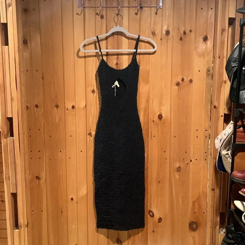 Mara Hoffman Black Midi Dress